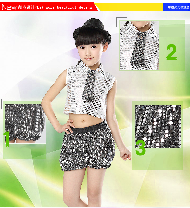 Ngày thiếu nhi Trang phục thiếu nhi Nam và nữ Múa Jazz Mầm non - Trang phục đồ bộ cho bé gái