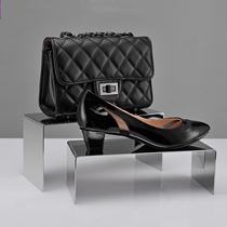 Stainless steel shoe bag rack bag stool rack high and low rack mens and womens shoe bag display rack shoe bag props