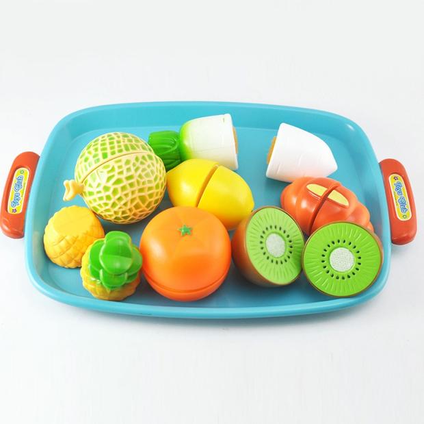 Đĩa nóng 28,5x19CM trẻ em cắt dụng cụ nhà bếp trái cây đồ chơi trẻ em