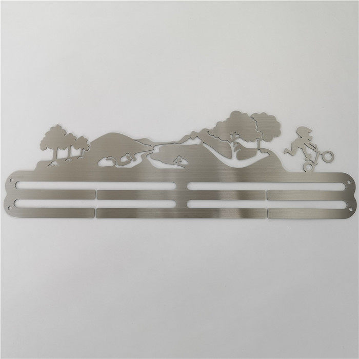 Stainless Steel Metal Medal Display Stand Children Balance Bike Sports Medal Marathon Home Wall Hanging Ornament