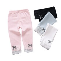 Girls shorts summer baby pants childrens clothing thin 0 infants and young children cotton seven points leggings 1-3 years old