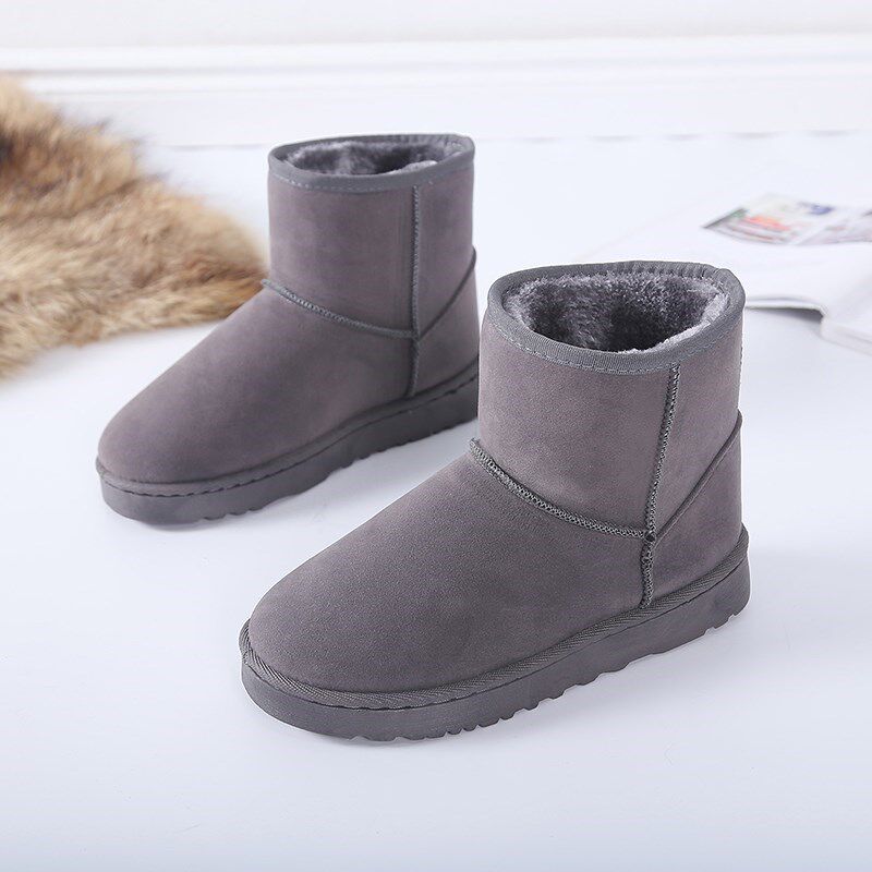 Winter student female short cylinder thick bottom frosted snow ground boots Short boots Chauded cotton shoes gush anti-slip new female boots