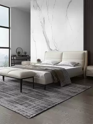 Nordic style minimalist ins light luxury wind bed simple modern Net Red 1 5 meters single bed bedroom girl high-end soft bed