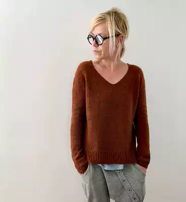 The Phantom of the Night-Nia V-neck rotator cuff sweater Chinese weaving illustration Photographed remarks mailbox