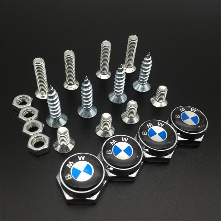 License plate fixing screws individuality car platoon photo frame Skull skull Anti-theft cap Detachable special Relaxation BMW nut