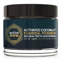 Active Wow Teeth Whitening Charcoal Powder Spearmint 59ml