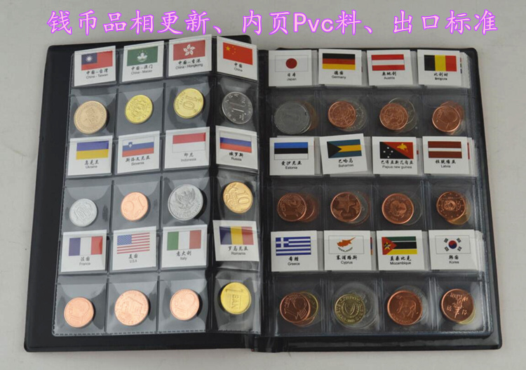 Thế giới 60 quốc gia bộ sưu tập tiền xu tiền nước ngoài bộ sưu tập ngoại tệ 60 đồng tiền thật độ trung thực tập sách tiền cổ đông dương