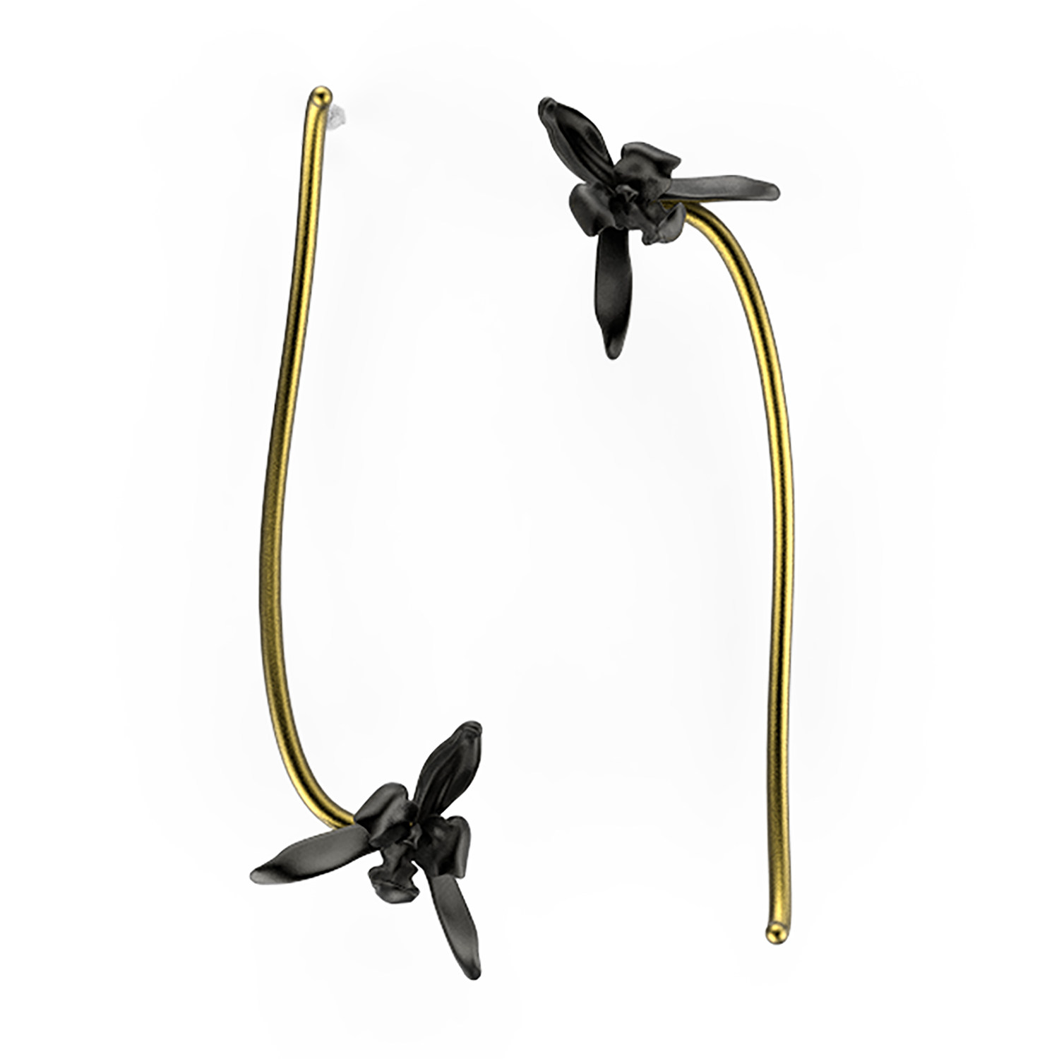 JLInN new silver decorated designer Brand silver gilded Mother's Day Orchid Chest Needle Dual-use Star co-star