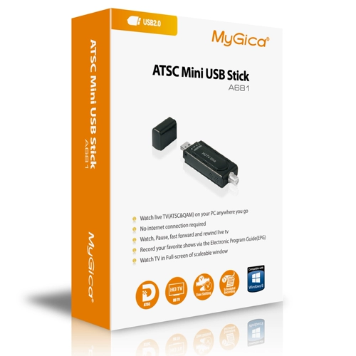 Golden Asia Pacific Mygica ATSC USB HD TV Stick A681B Windows 10/8/7xp