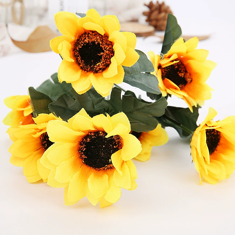 Mô phỏng Sun Flower Daisy Nhà hàng Phân vùng Phụ kiện Trang trí Vị trí Trang chủ Hoa Trang trí Ban công Trang trí Phụ kiện - Hoa nhân tạo / Cây / Trái cây