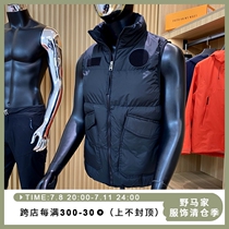 Design Line Functional Outdoor Autumn and Winter Mens Solid Color Stand Collar High Puffy Sleeveless Waistcoat Versatile Cotton Vest Trendy