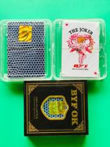 BYF BYF shipped bee double - sided scrub plastic poker 54 national common red and blue 6 decorations