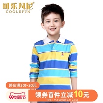 Cola Vanni boys polo shirt spring and autumn cotton new western style early autumn lapel autumn children long sleeve T-shirt