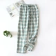 Mùa xuân / mùa hè / mùa thu phong cách mới quần pyjama quần của phụ nữ lưới vải cotton Nhật Bản quần ở nhà mỏng quần âu rộng có thể mặc bên ngoài - Quần tây