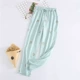 Mùa xuân / mùa hè / mùa thu phong cách mới quần pyjama quần của phụ nữ lưới vải cotton Nhật Bản quần ở nhà mỏng quần âu rộng có thể mặc bên ngoài - Quần tây