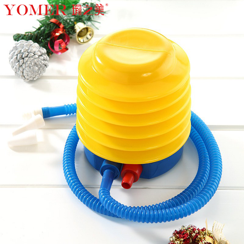 Yoga Ball Fitness Ball Inflatable Pump Foot Pedal Pump Balloon Kids Toy Leather Ball Plug Jumping Vault