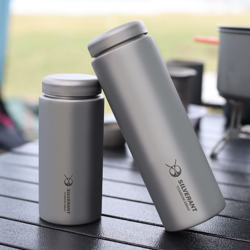 Silver Ant Pure Titanium Cup Portable Ultra-light Outdoor Sports Travel Car Healthy Environmentally friendly Bubble Tea Cup
