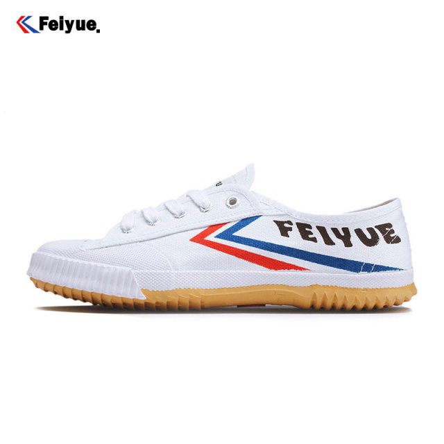 Feiyue Junior High School Physical Exam Special Shoes Women's Canvas White Shoes Rubber Sole Anti-Slip Track and Field Tai Chi Martial Arts Long Jump Sports Shoes