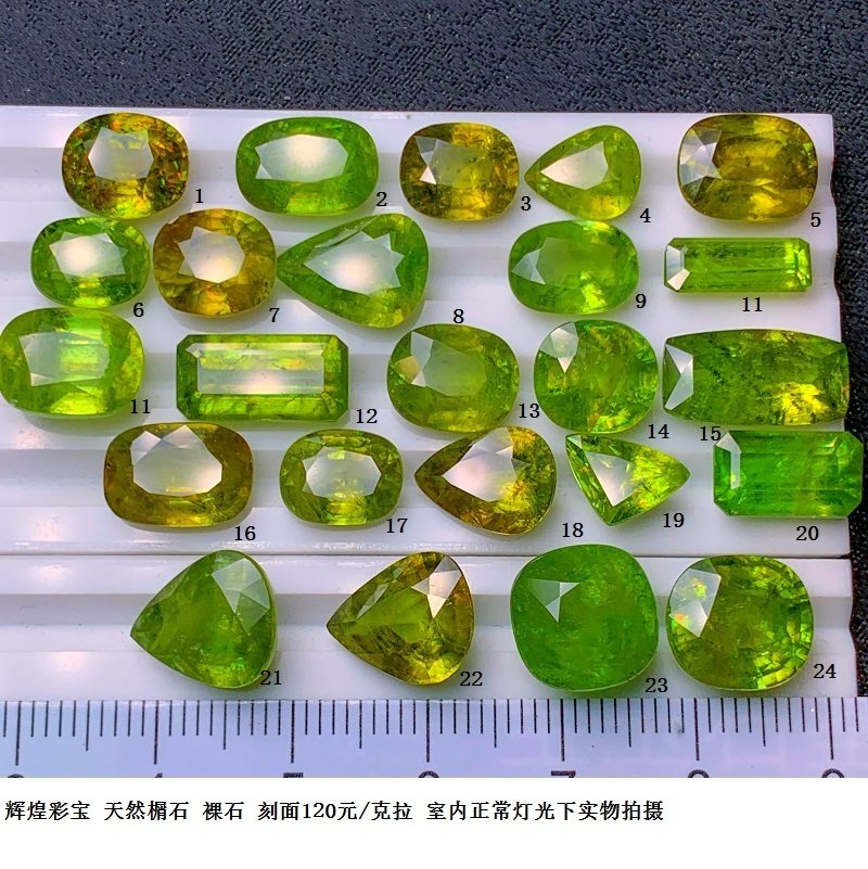 2025年必入彩色寶石裸石!XS158天然榍石120元/克拉,自帶金剛光澤太驚豔