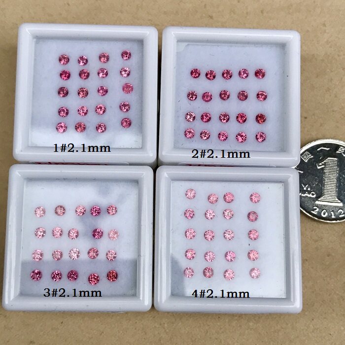 JJ100 natural Myanmar pink spinel bare stone facet unified goods out of a box of 1 5~2 1mm
