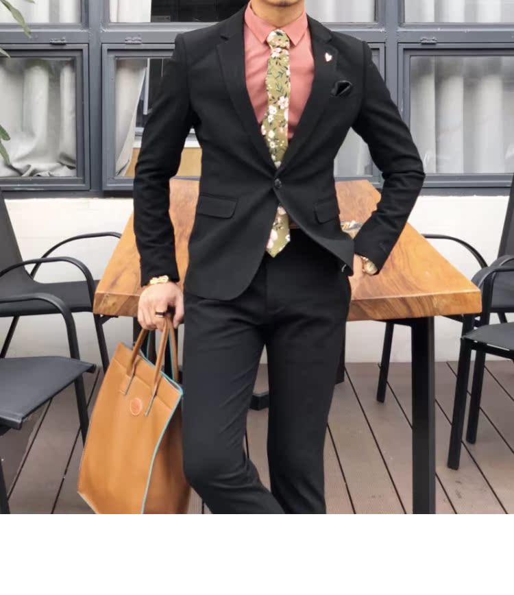 2018 mới đơn giản màu sắc đơn giản quý ông phù hợp với bộ đồ vest nam Slim thời trang nhỏ phù hợp với bộ đồ hai mảnh 4 màu vest nam