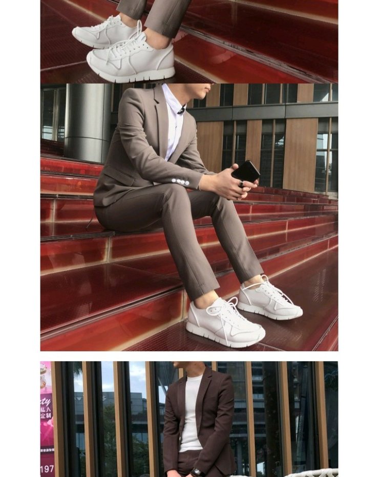 Mùa xuân 2017 một nút thời trang giản dị Anh phù hợp với bộ đồ nhỏ nam màu rắn mỏng phù hợp với bộ đồ hai mảnh áo vest nam trung niên