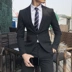 2018 kinh doanh thời trang mới quý ông lịch lãm Bộ đồ sọc mỏng phù hợp với cửa hàng quần áo nam hai mảnh áo nam Suit phù hợp