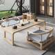 ໂຕະໂຕະຊາ Tatami ໂຕະກາເຟຍີ່ປຸ່ນ Zen bay window desk balcony low table ash wood kang table solid wood floor table