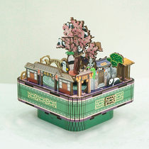 Light tone swing city series Furong Jincheng DIY music box Tianfu Chengdu souvenir with hand gifts
