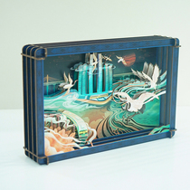 Original design creative decoration birthday gift Chongqing city souvenir three-dimensional painting fog capital search god record illustration