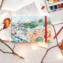 Crossing style hand-painted cover watercolor paper interior page sketch book Bee dad original watercolor book picture book