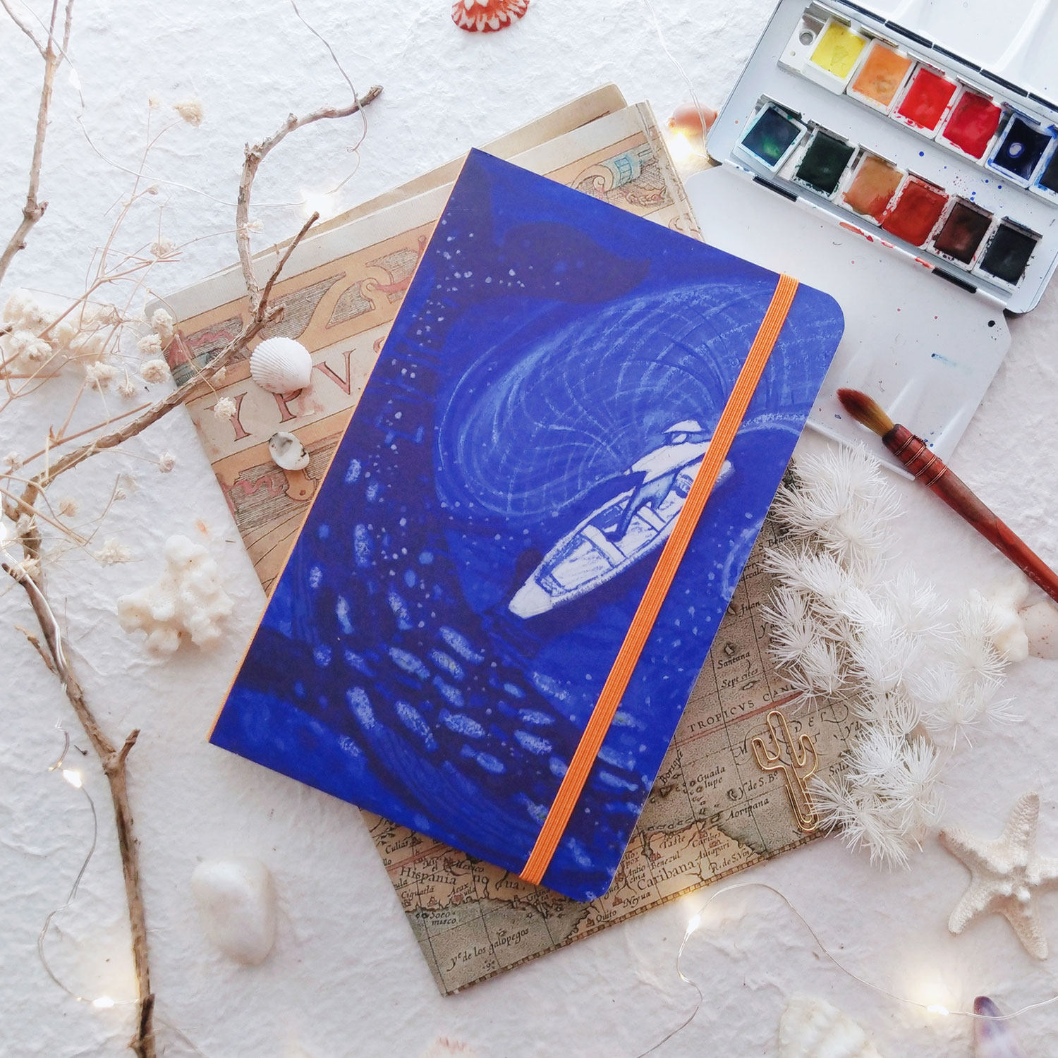 Honeybee Dad Original Hand-painted Cover Notebook Blank Watercolor Inside Page Cute Teenage Pocketbook Benson