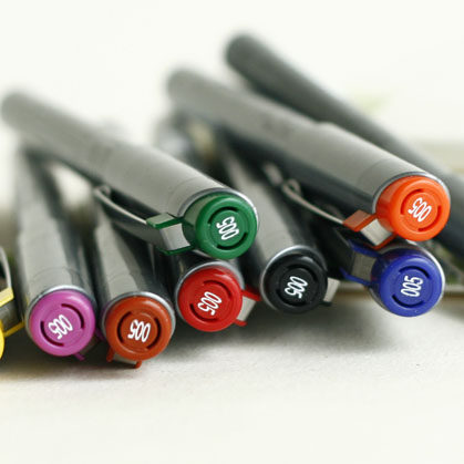 Japan Wuzhu ms comic hook edge pen watercolor color waterproof hook line pen design drawing series needle tube pen