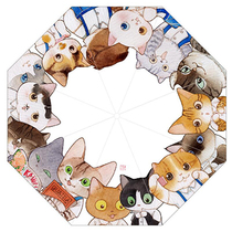 Spot Gua Jila painted Meow Star Academy full shading vinyl umbrella umbrella
