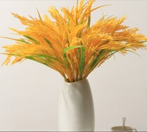 Simulation Rice Valley Golden Yellow Plastic Long Pole Wheat Ears Rice Barley Home Hotel Floral Engineering Horticulture Decoration