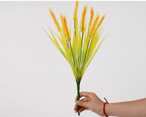 Gold Wheat Ears Flowers Living Room Pendulum Pieces Plastic Flowers Fake Wheat Ears Rice Paddy Yellow Wheat Emulation Wheat Ears Rice Dried Flowers