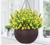 Simulation flower fake flower green plant Yuali simulation rose flower green plant bouquet tea flower plastic flower family residence decoration