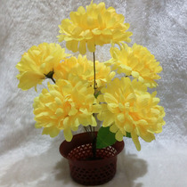 New 7-head Liju emulation Qingming Chrysanthemum Sweeping Tombs for Tomb Sacrifice of Tomb Flowers Fake Flowers Plastic Flowers