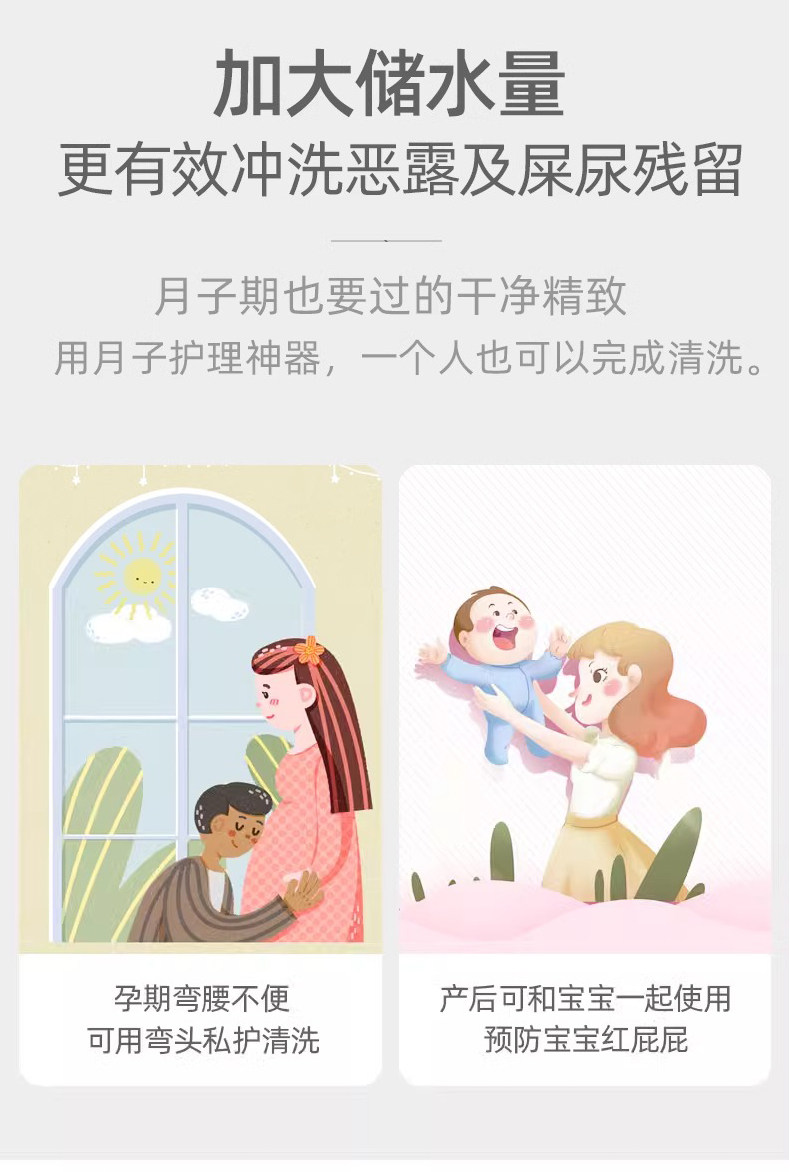 Биде 会阴冲洗器产妇婴儿洗屁屁神器洗阴器女性私处清洗喷壶外阴清洁器