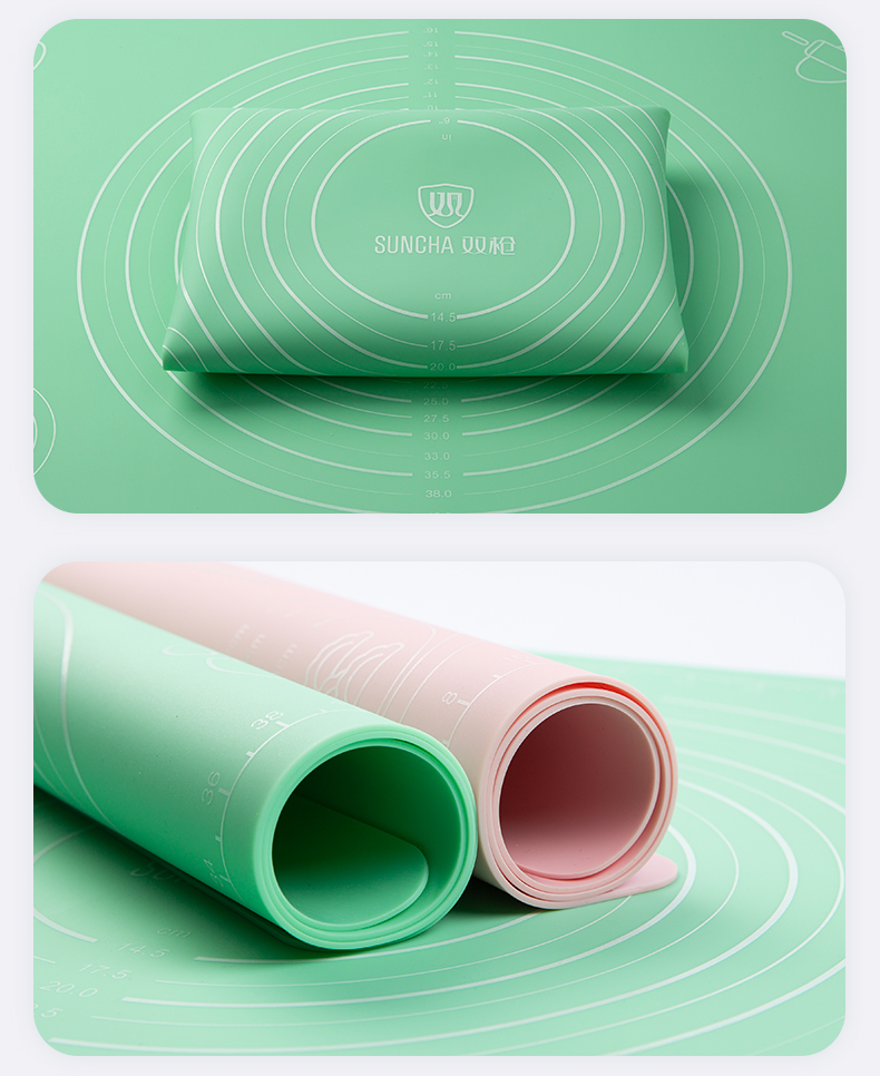 双枪 食品级加厚 硅胶揉面垫 50*40cm 图4