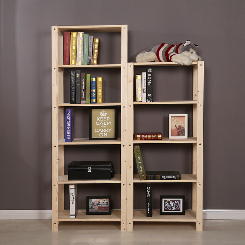 Simple Bookshelf Solid Wood Shelve Children Bookshelf Bedroom Shelve Bedroom Shelve Students Multilayer Shelf Floor Wood Shelf Customizable