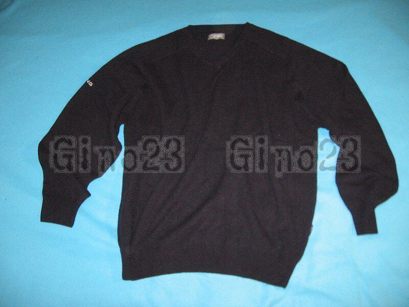 ping golf golf men's sweater dark blue V-neck pure wool export authentic