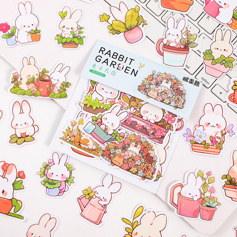Flower Garden Plant Stickers DIY Notebook