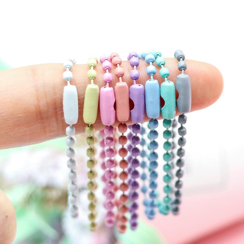 DIY Guka bead chain tag chain colorful handmade accessories material Gupan round beads wave bead chain pendant