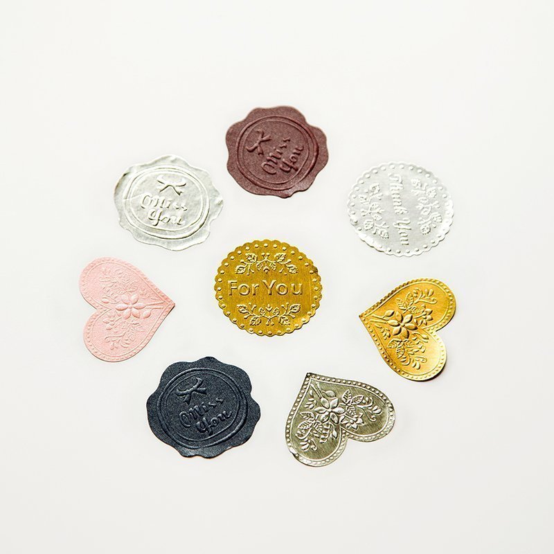 Fire paint stickers Envelope stickers seal stickers fire paint seal bronzing retro three-dimensional round creative baking packaging