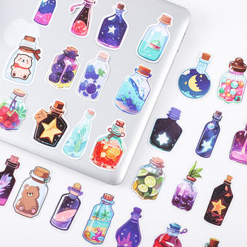 Self-adhesive bottle sticker cartoon creative diy decoration