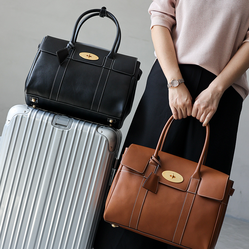 Jazz Xiaoqiang | Comes with a Film-Like Aura | Bayswater Commuter Tote Bag, Vegetable-Tanned Leather Large Bag, Lawyer Bag