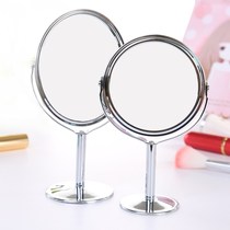 Glass European style small mirror Two-sided mirror makeup mirror One enlarged double-sided portable durable princess function