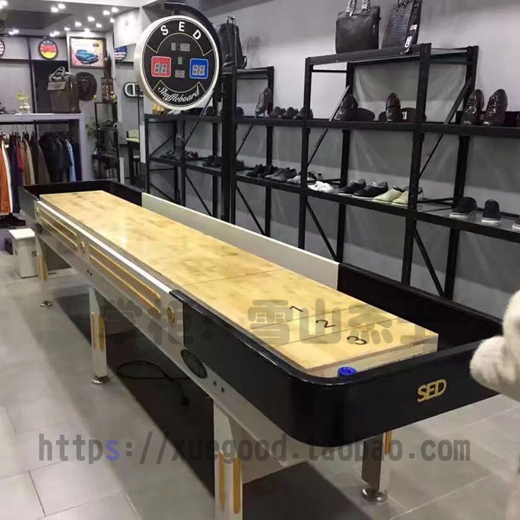 Hot sale luxury solid wood shuffleboard table 3 7 meters high with custom shuffleboard table manufacturers custom 4 7 meters 3 8 meters