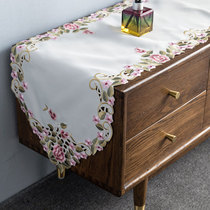 Pastoral fresh cloth cloth table flag tea table dining side cabinet long scarf TV cabinet embroidery table shoe cabinet Hollow